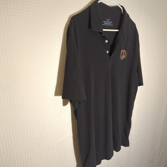 Vineyard Vines Edgartown Polo Atlanta United FC Shirt Black Mens Large MLS - Picture 2 of 5